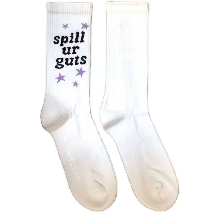 Olivia Rodrigo Unisex Terry Socks Spill Your Guts bele (UK 4–7) 222670