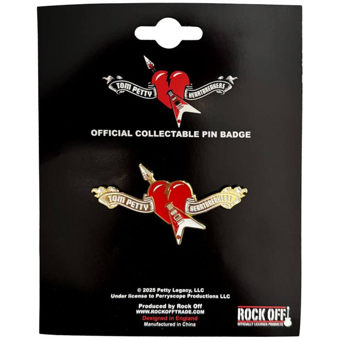 Tom Petty & The Heartbreakers Pin značka: Heart Logo 222713