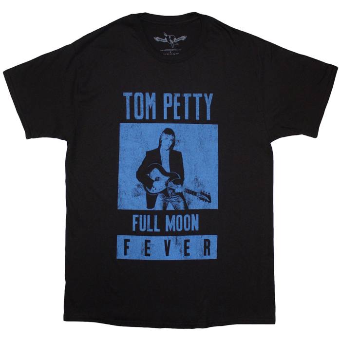 Tom Petty & The Heartbreakers Unisex T-Shirt: Full Moon Fever Blue (Black) 222721