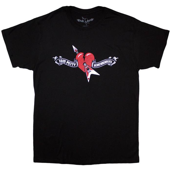 Tom Petty & The Heartbreakers Unisex T-Shirt: Heart Logo (Black) 222727