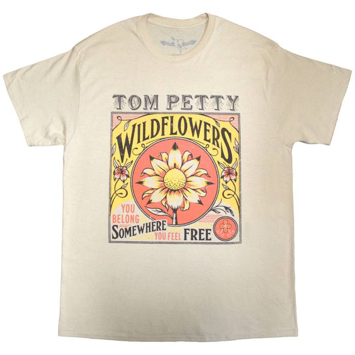 Tom Petty & The Heartbreakers Unisex T-Shirt: Wildflowers (Sand) 222739