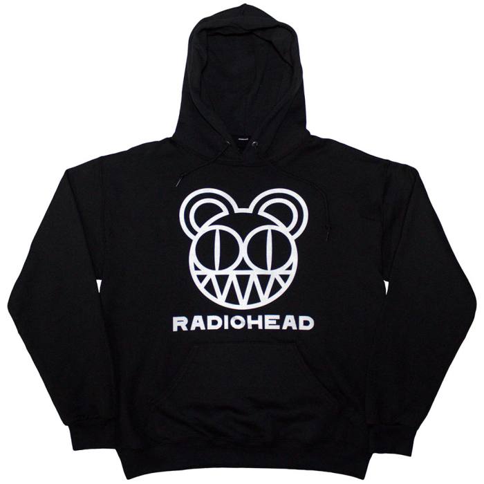 Radiohead Unisex Pullover Hoodie: Bearhead (Črna) 223080