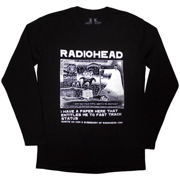 Radiohead Unisex Long Sleeve T-Shirt Ice Caps (črna) 223092