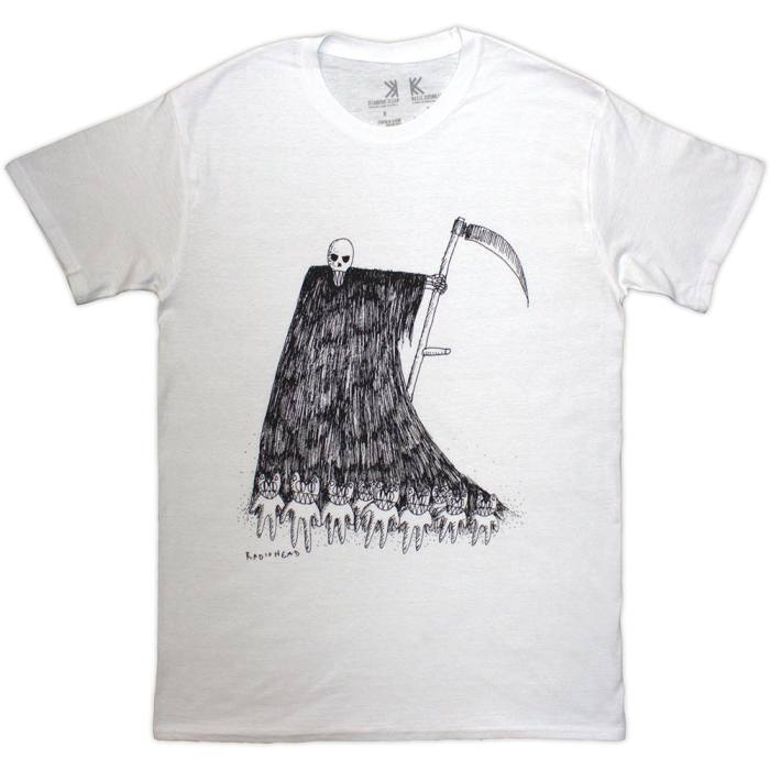 Radiohead Unisex Organic T-Shirt: Grim Reaper (White) 223122