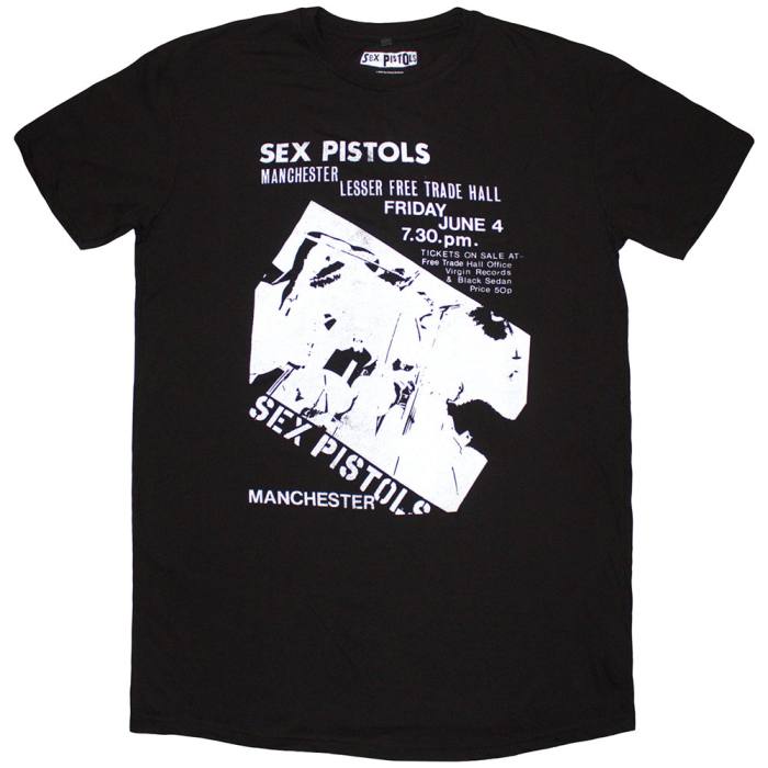 Sex Pistols Manchester Flyer T-shirt obleka 223538