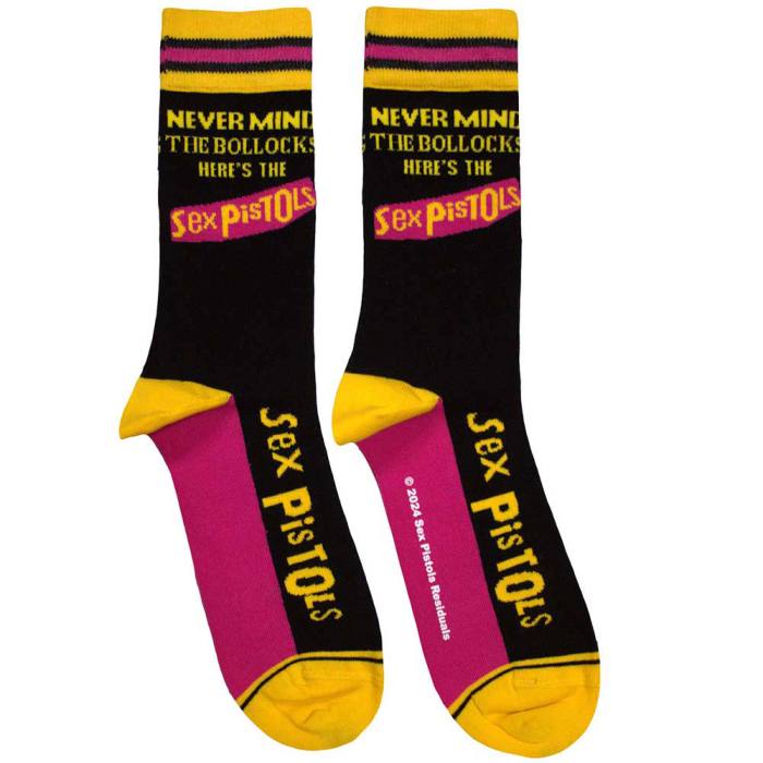 The Sex Pistols Unisex Ankle Socks: NMTB Stripes (črna, UK 4–7) 223547