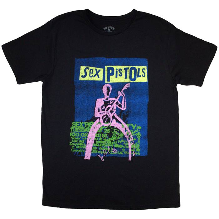 The Sex Pistols Unisex T-Shirt: Guitar Cartoon (črna) 223549