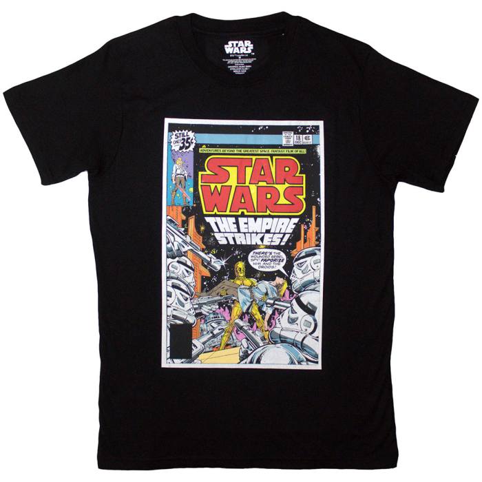 Star Wars Unisex T-Shirt The Empire Strikes Comic Cover (črna) 223749