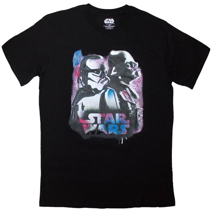Star Wars Unisex T-Shirt Vader & Trooper Neon (črna) 223761
