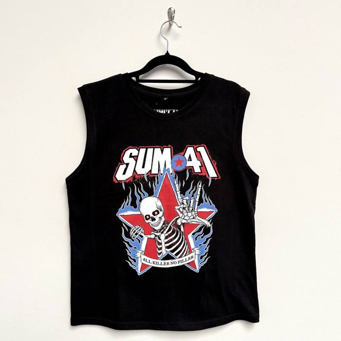 Sum 41 Unisex Tank T-Shirt All Killer No Filler Skeleton (črna) 223797