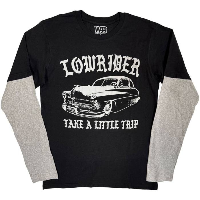 War Unisex Layered Long Sleeve T-Shirt Low Rider (Black & Grey) 224048