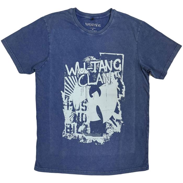 Wu-Tang Clan unisex Stone Wash T-shirt Graffiti (denim modra) 224123