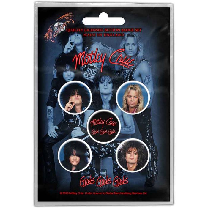 Motley Crue set značk – Girls, Girls, Girls 225676