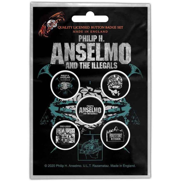 Philip H. Anselmo & The Illegals Button Badge Pack: Brain 225682