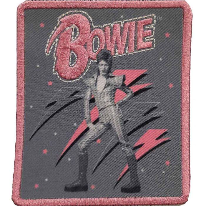 Našitek David Bowie – Pink Flash Woven Logo 228770