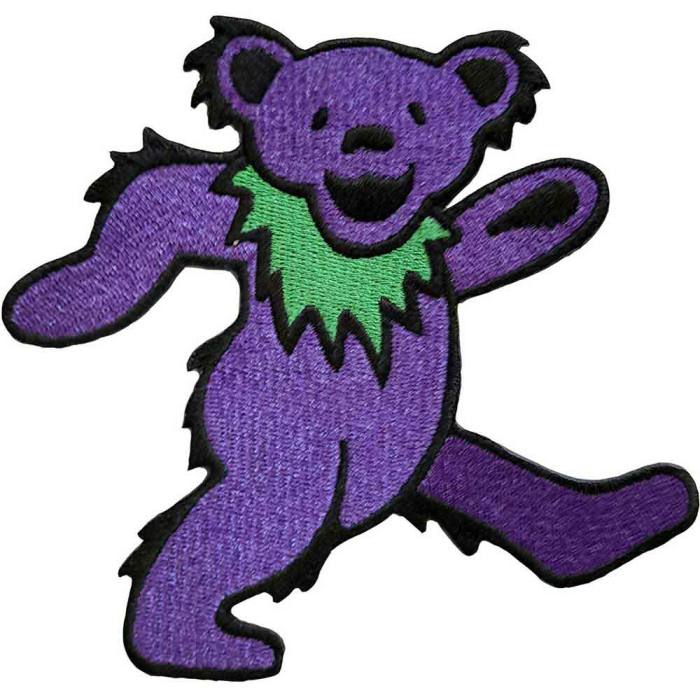 Grateful Dead Standard Patch: Vijolični Plešoči Medved 233507