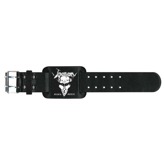 Venom Leather Wrist Strap: Black Metal 236336
