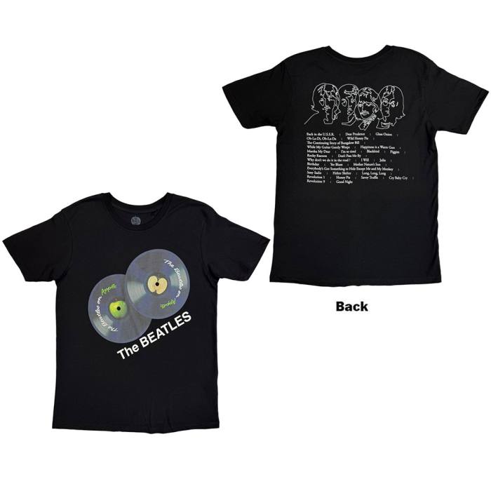 The Beatles Unisex T-Shirt: The Beatles On Apple (Black, Back Print) 248355