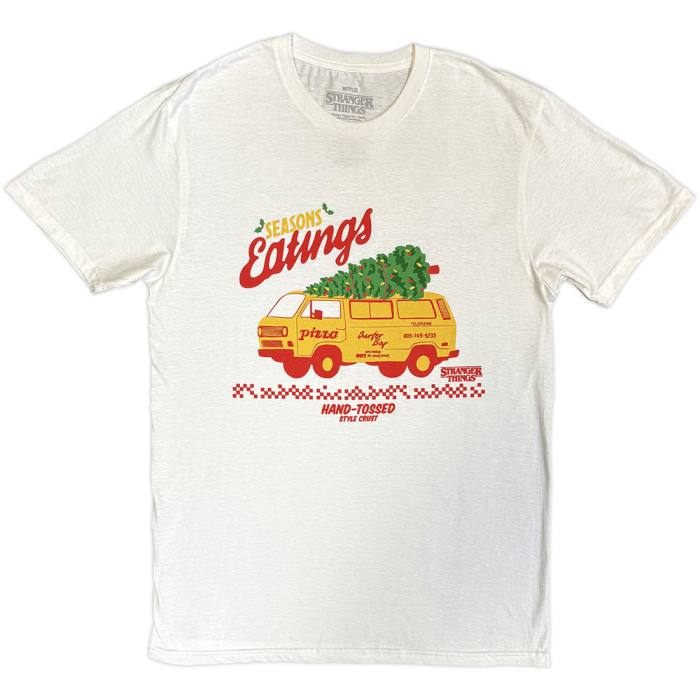 Stranger Things Unisex T-Shirt: Season Of Eating Hand Tossed (Bela) 248418