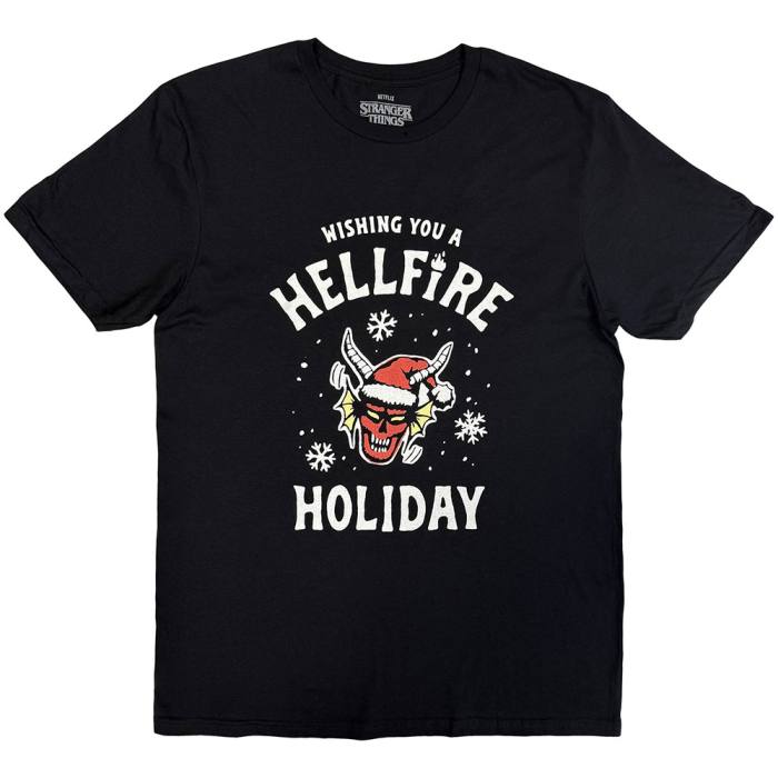 Stranger Things T-Shirt Wishing You A Hell Fire Black 248436