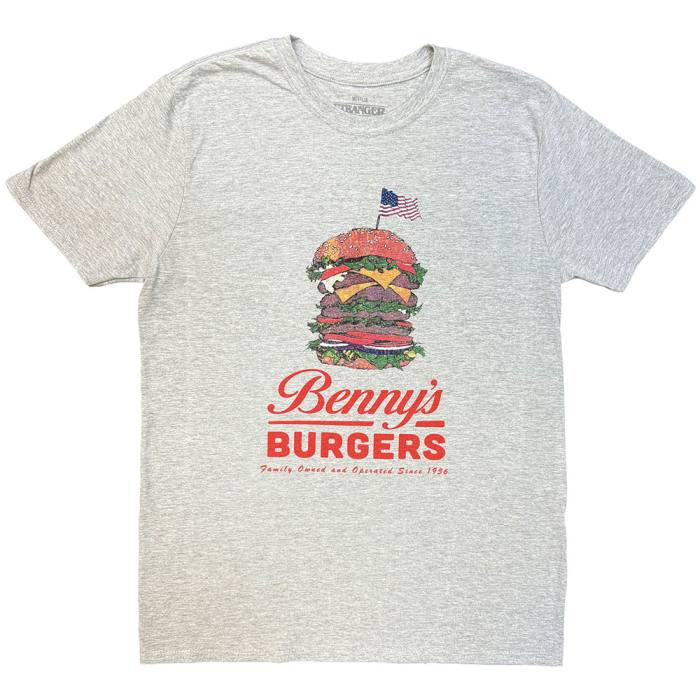 Stranger Things Unisex T-Shirt: Benny's Burger (Siva) 248508
