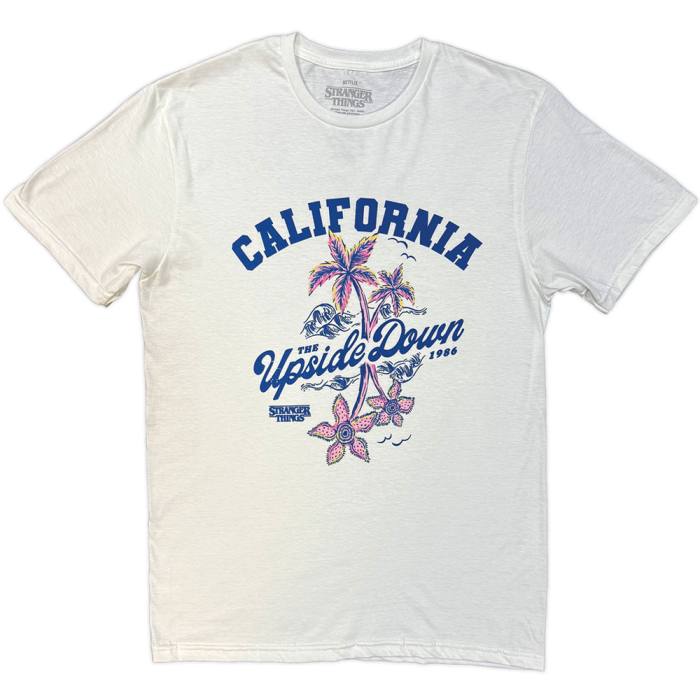 Stranger Things Unisex T-Shirt: California Upside Down (bela) 248538