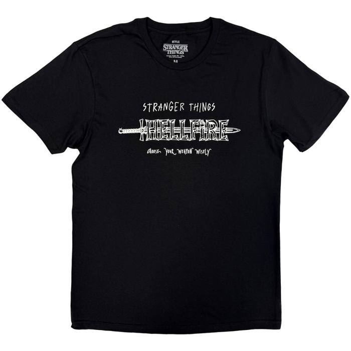 Stranger Things Unisex T-Shirt: Hellfire (Črna) 248568