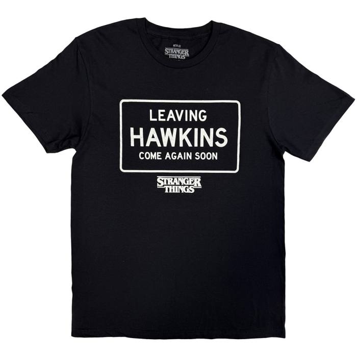 Stranger Things Unisex T-Shirt: Leaving Hawkins (Črna) 248634