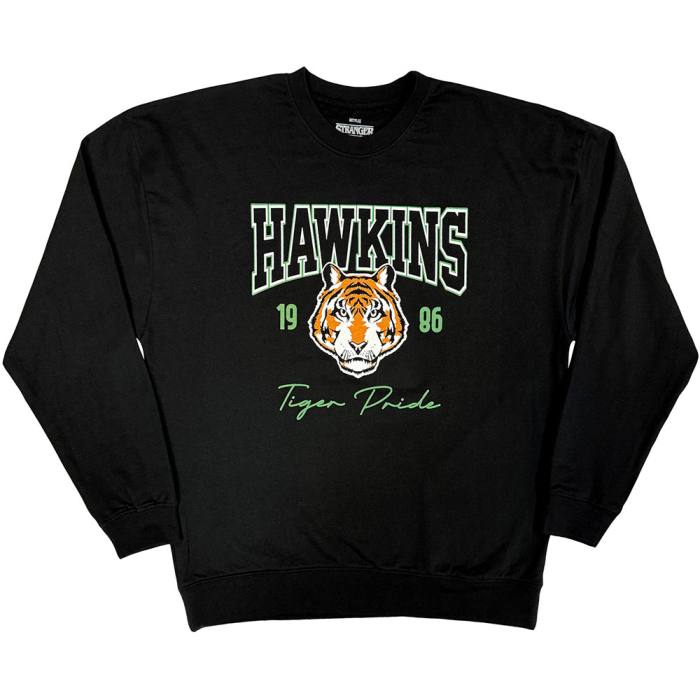 Stranger Things Unisex Sweatshirt: High School Hawkins (črn) 248640