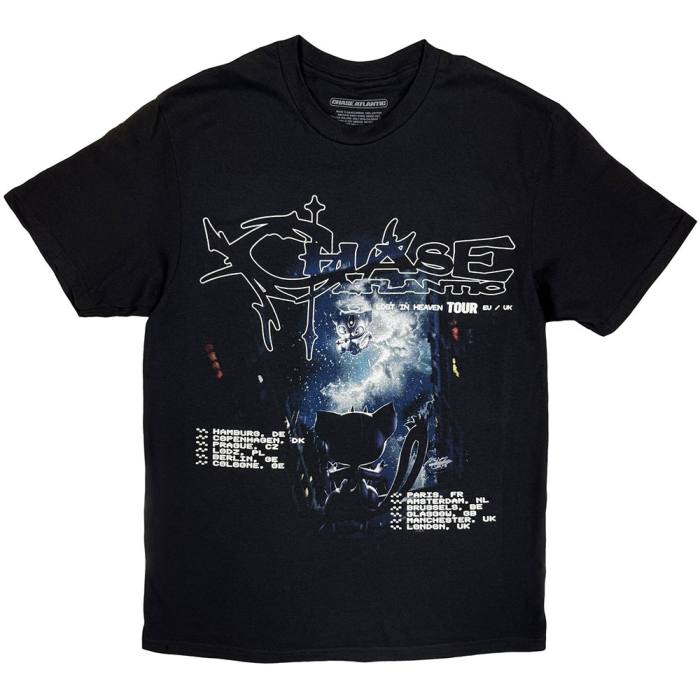 Chase Atlantic Unisex Long Sleeve T-Shirt: Aura European Tour '25 (Black) (Ex-Tour) 248766
