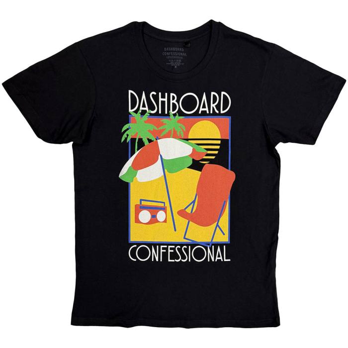 Dashboard Confessional Unisex T-Shirt: Vacation Tour (Black) 248860