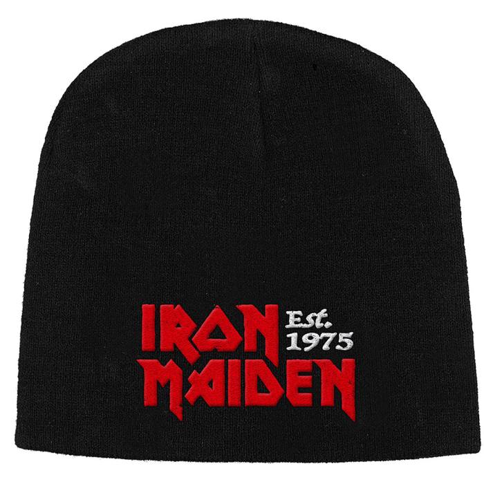 Iron Maiden Unisex Beanie Hat: Est 1975 (Črna) 249934