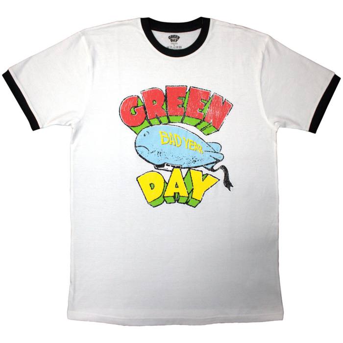 Green Day Ringer T-Shirt: Bad Year Blimp (Bela) 249956