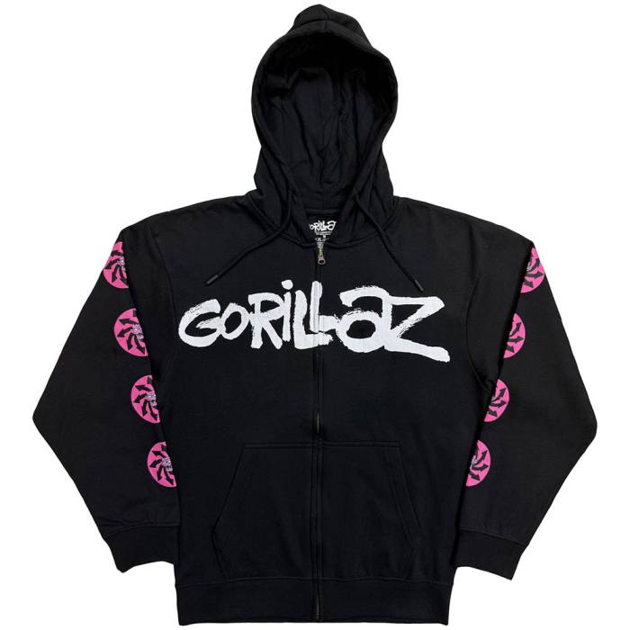 Gorillaz Unisex Zipped Hoodie: Repeat Pazuzu 249056