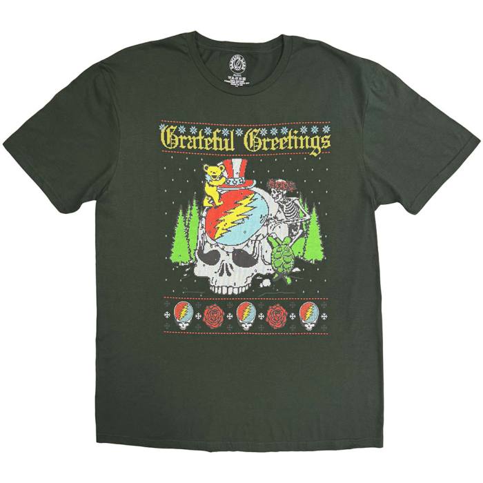 Grateful Dead Unisex T-Shirt: Grateful Greetings (Green) 249068