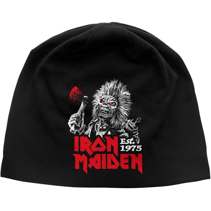 Iron Maiden Beanie Hat: Run For Your Lives JD Print (Črna) 249958