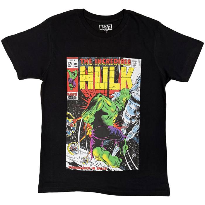 Marvel Comics Unisex T-Shirt: Hulk In Space (Črna) 249273