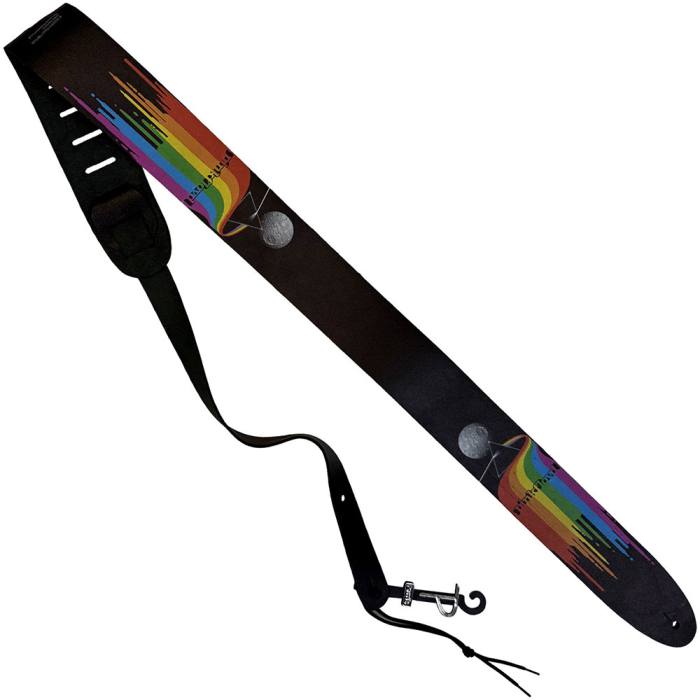 Pink Floyd Guitar Strap (Leather): Dark Side of the Moon Prism 249510
