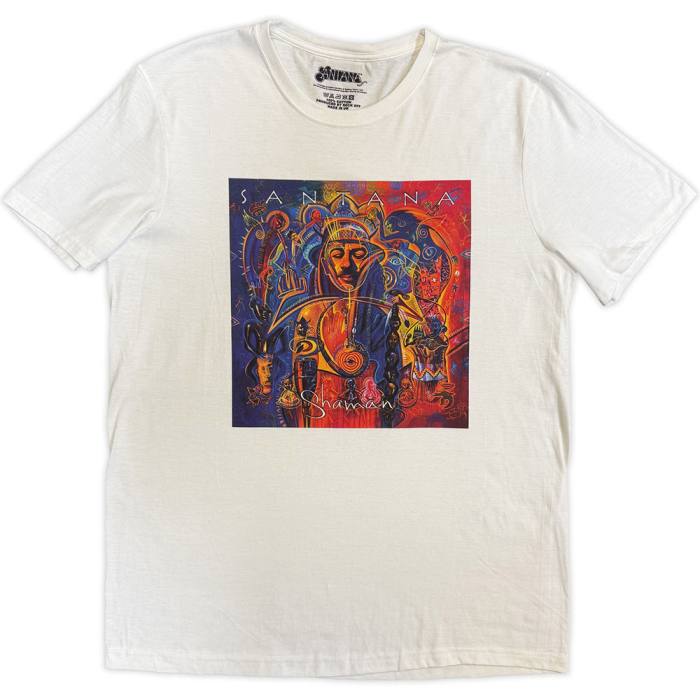 Santana Unisex T-Shirt: Shaman (bela) 249610