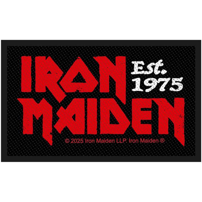 Iron Maiden Standard Woven Patch: Est 1975 249986